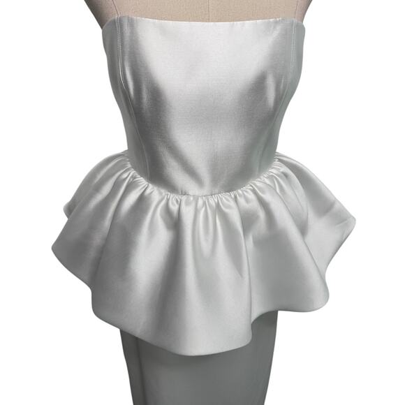 Solace London Maddison Maxi Dress Maxi Wedding Bride Peplum cream white Size 6 - Picture 7 of 16